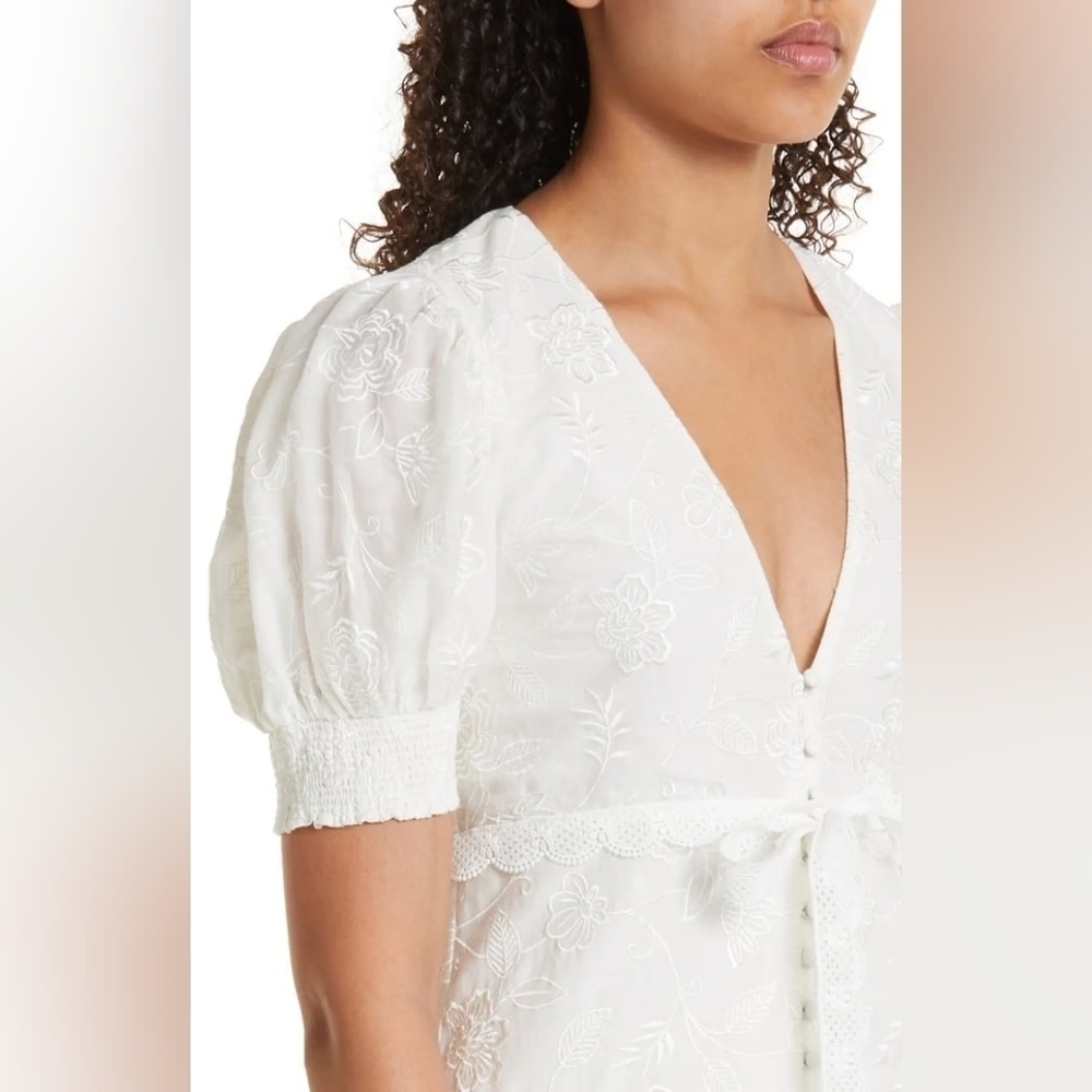 Alice + Olivia Stori White Cotton Sundress 6 NWT - Picture 3 of 10
